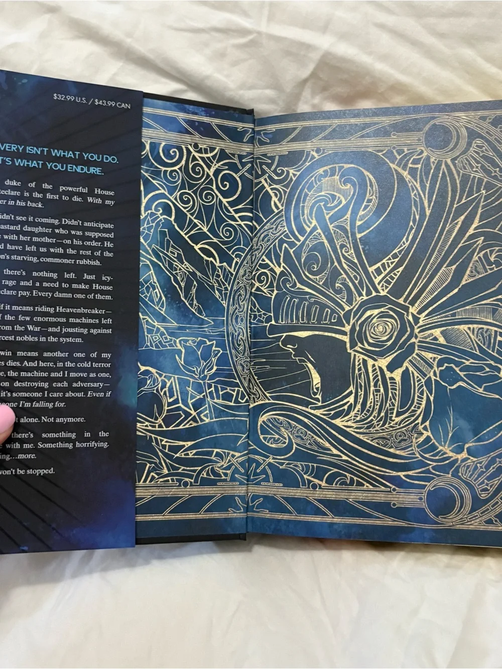Heavenbreaker by Sara Wolf - Blue & Gold Hardcover